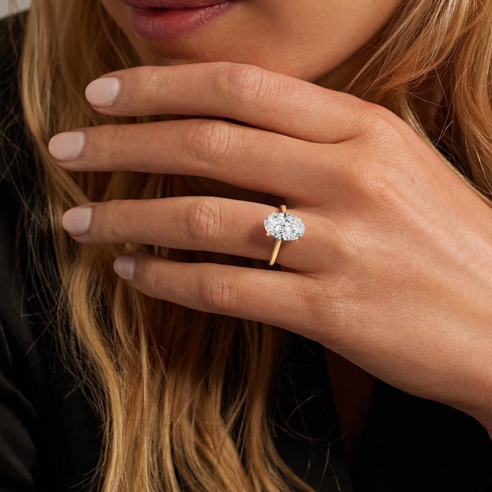 Stunning 2ct Moissanite Engagement Ring in 14k Yellow Gold 💍